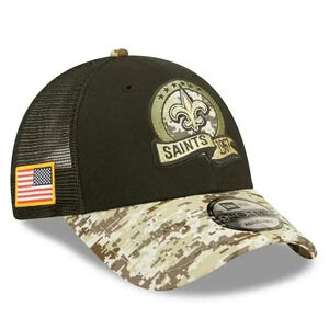 New Era Hat Black Camo New Orleans Saints 9Forty NFL Salute To Service Snapback
